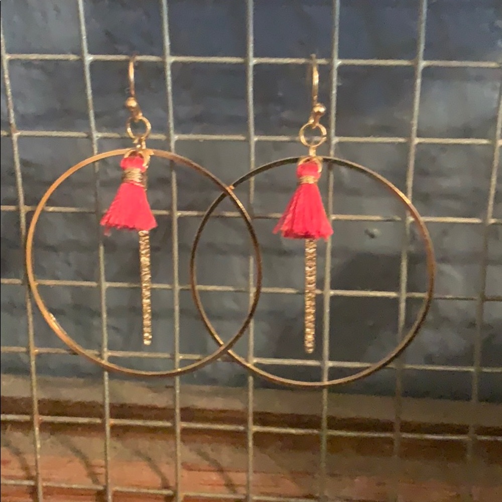 Pink and gold hoop